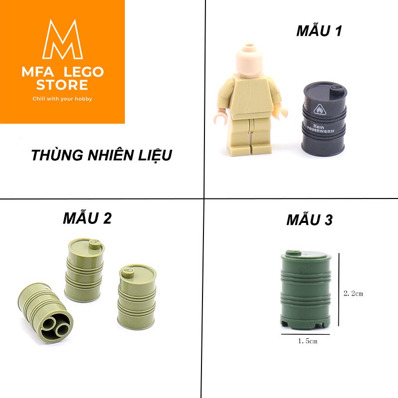 Đồ chơi lắp ráp minifigures swat army , mô hình lắp ghép quân sự - Combo 2 thùng nhiên liệu