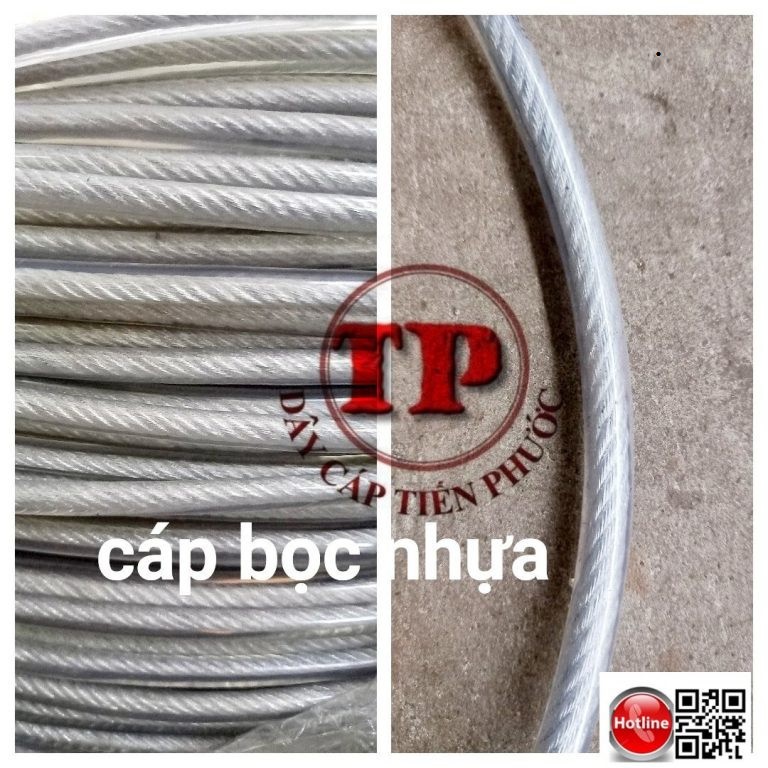 Dây Cáp Thép Bọc Nhựa 2MM, 3MM, 4MM ,5MM, 6MM, 8MM - 10MM, 12MM, 14MM, 16MM, 18MM...