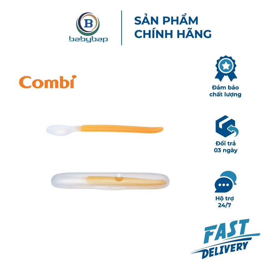 Thìa Ăn Kèm Hộp Combi Chất Liệu Nhựa An Toàn, Không Chứa BPA