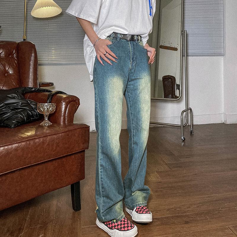 Quần Jeans Dài Màu Sắc Tương Phản Thời Trang Dành Cho Nữ
