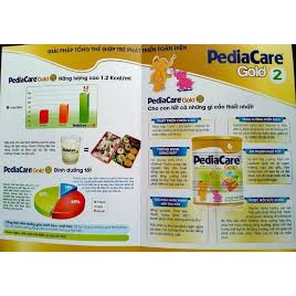 Sữa biếng ăn👨‍❤️‍💋‍👨Freeship👨‍❤️‍💋‍👨PediaCare Gold 1(từ 6 – 36 tháng), PediaCare Gold 2 900g (từ 3 tuổi trở lên)