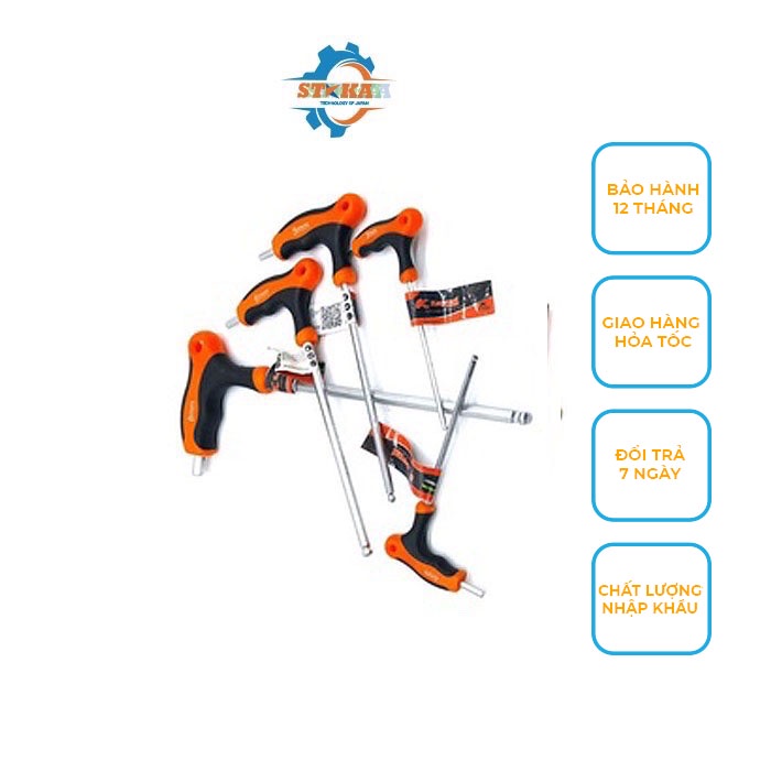 Lục Giác Chữ T Đầu Bi Tay Cầm Kapusi Nhật Bản 2mm - 2.5mm - 4mm - 5mm - 6mm - 8mm - 10mm