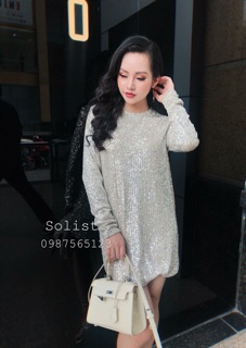 Váy suông kim sa
