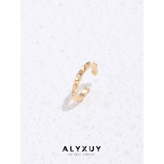 Bông Tai Tròn Mạ Vàng 14K Đính Đinh Tán Phong Cách punk