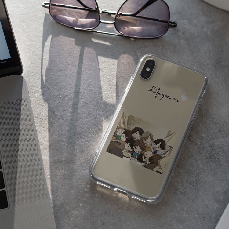 Ốp đt BTS Life goes on chibi cho iPhone 12ProMax iPhone 11 X XsMax Xr iPhone 7 8Plus  BLUBTS0763