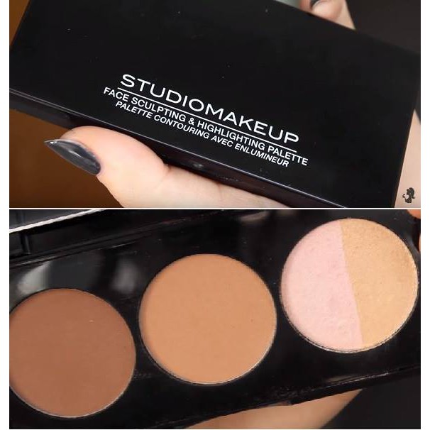 [Mã FMCGM100 - 10% đơn 500K] Tạo khối STUDIOMAKEUP FACE SCULPTING & HIGHLIGHTING PALETTE SFS-01 | BigBuy360 - bigbuy360.vn