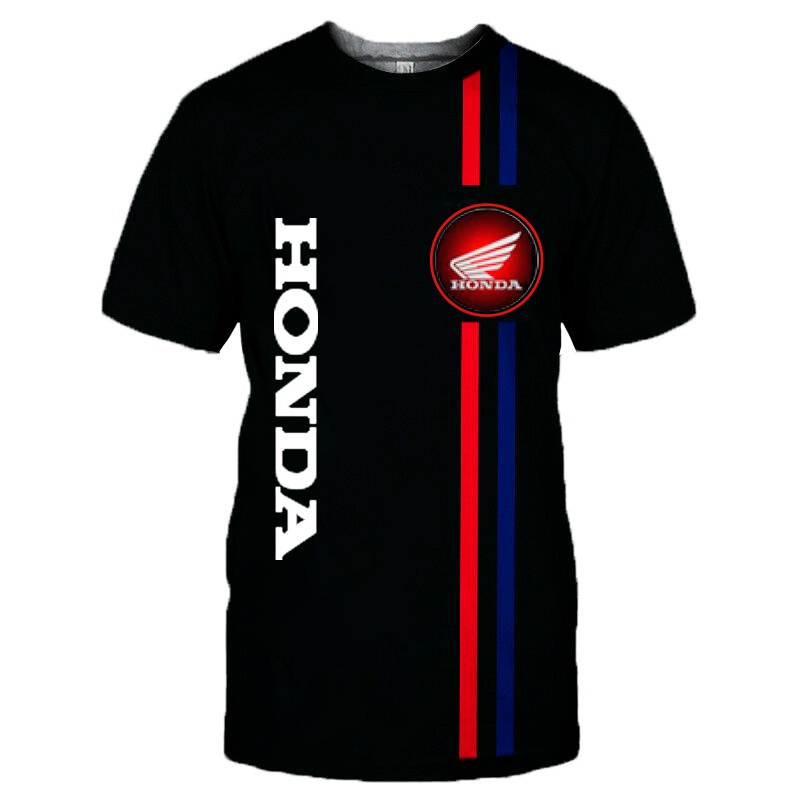 Áo Thun Tay Ngắn Cổ Tròn In Hình Xe Mô Tô Honda 3D Thời Trang Mùa Hè Cho Nam Và Nữ