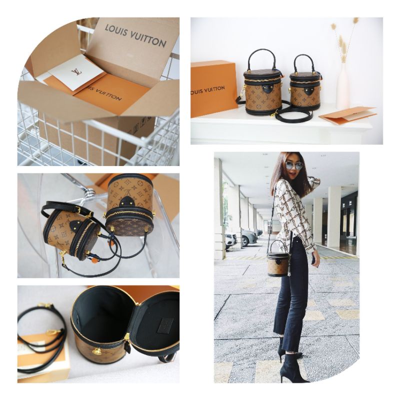 Túi LV Cannes 2 size phom chất đẹp kèm khăn quấn sang chảnh full 2 box nam châm vip