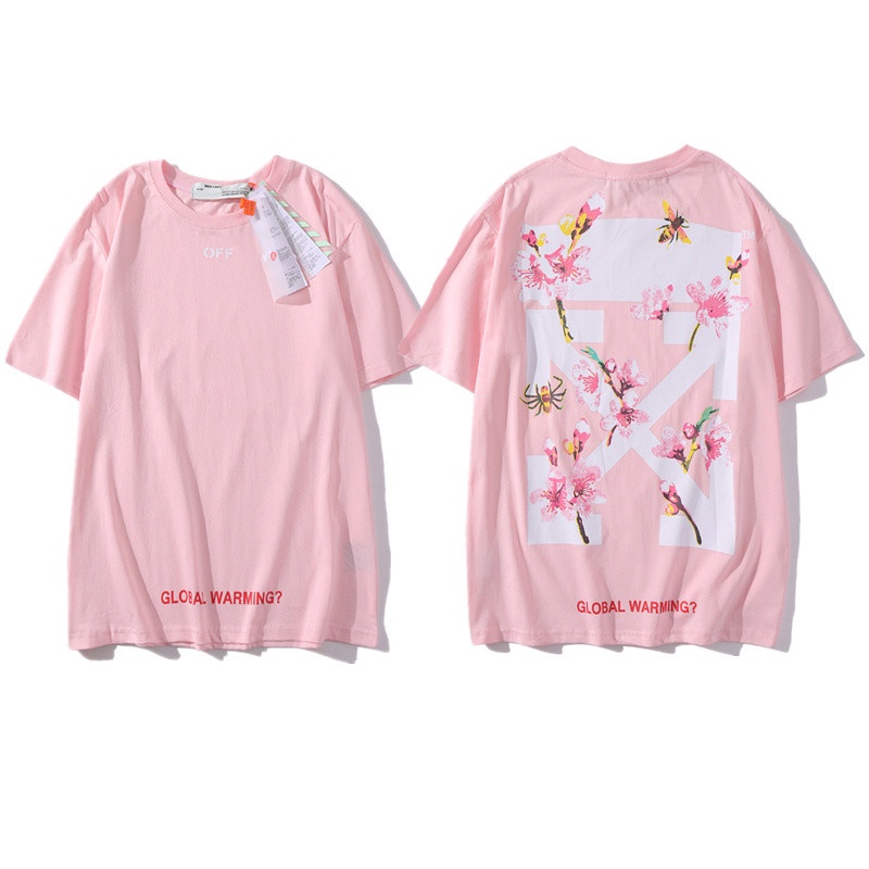 Áo Thun Tay Ngắn In Hoạ Tiết Off White Thời Trang Dành Cho Cặp Đôi