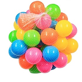 COMBO 100 Bóng nhựa cho trẻ em 5cm, nhựa Hàn an toàn cho Bé đủ loại-Nhựa HDPE căng bóng không mùi an toàn cho bé
