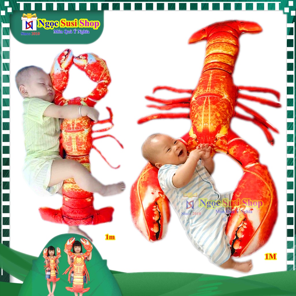 GỐI ÔM TÔM HÙM ALASKA , CUA ĐỎ , GHẸ BÔNG 3D NHỒI BÔNG SIÊU MỊN