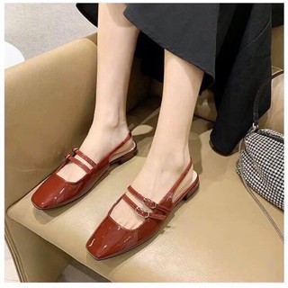 Giày bệt-búp bê -sandal bóng 2 khuy hot