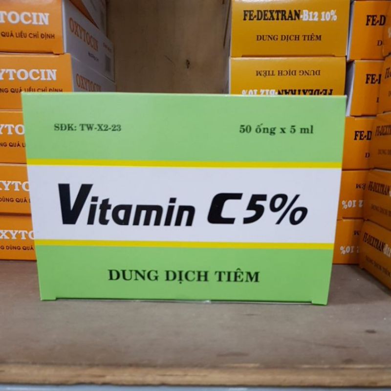 1 hộp 50 ống x 5ml vtamin c giải nhiệt ngày nắng