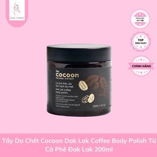 Tẩy da chết cocoon dak lak coffee body polish từ cà phê đak lak 200ml