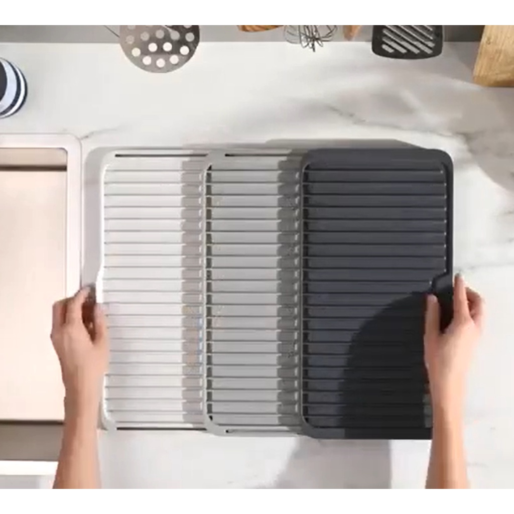 Set 3 khay úp cốc, bát đĩa có thể điều chỉnh thu gọn, mở rộng thông minh Joseph Joseph 85178 Tier™, hàng Đức