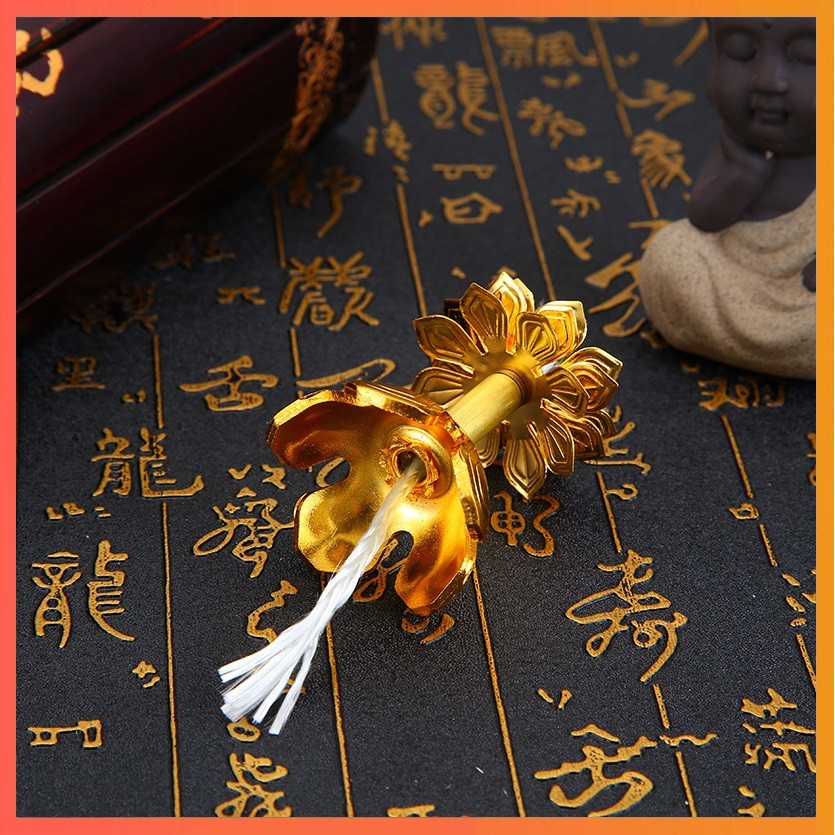 Đèn bấc bằng đồng vàng Bảo Liên Đăng, dùng trong việc thờ cúng tạo không gian trang trọng ấm cúng [Tâm Linh - Kính Phật] | BigBuy360 - bigbuy360.vn