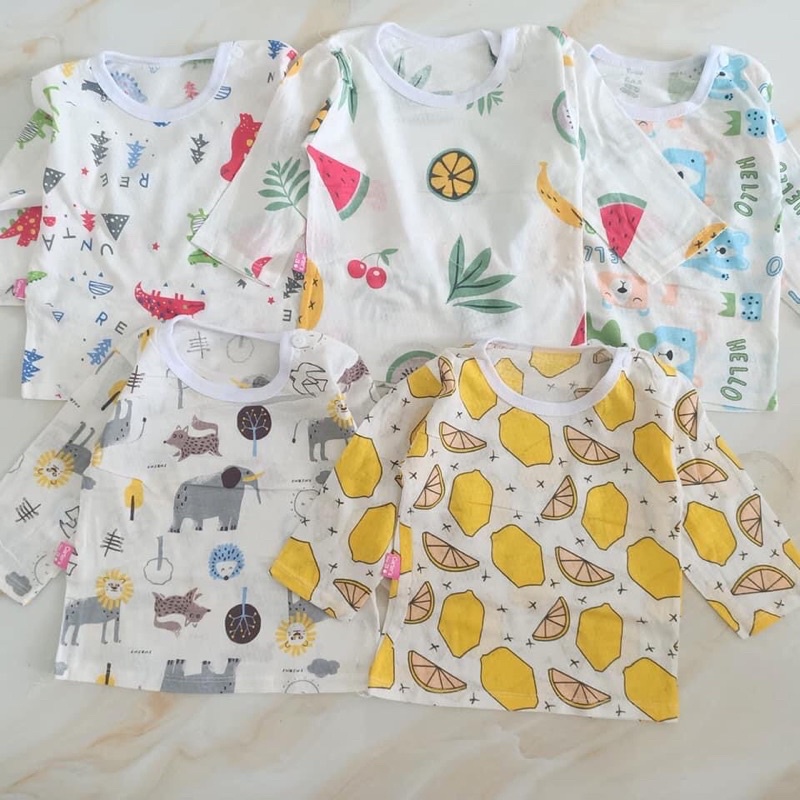 Áo cotton giấy dài tay cho bé từ 4-16kg