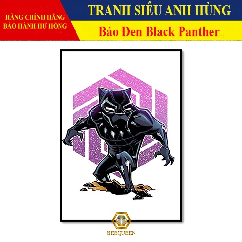 [MS26-51] Tranh Trang Trí Siêu Anh Hùng Báo Đen - Tranh Treo Tường Báo Đen