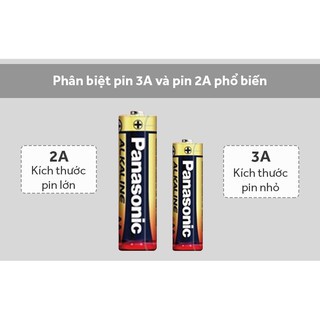 ✅ Pin Tiểu 2A (AA)- Panasonic Alkaline (Vỉ 2 Viên), Pin Thật - Chính Hãng -VT0038