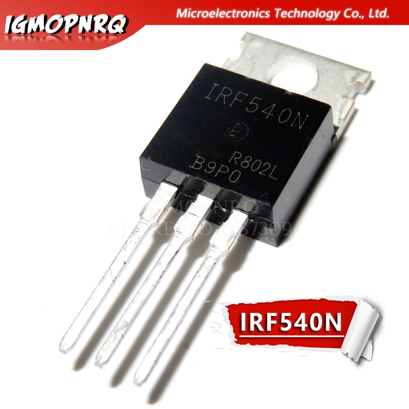 Bộ 10 linh kiện điện tử IRF540N IRF540 IRF540NPBF MOSFET MOSFT 100V 33A 44mOhm 47.3nC TO-220