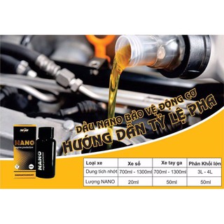 Dầu Nano Bảo Vệ Động Cơ Sử Dụng Xe Số, Xe Tay Ga, Xe Phân Khối Lớn Phụ Kiện Pkpee