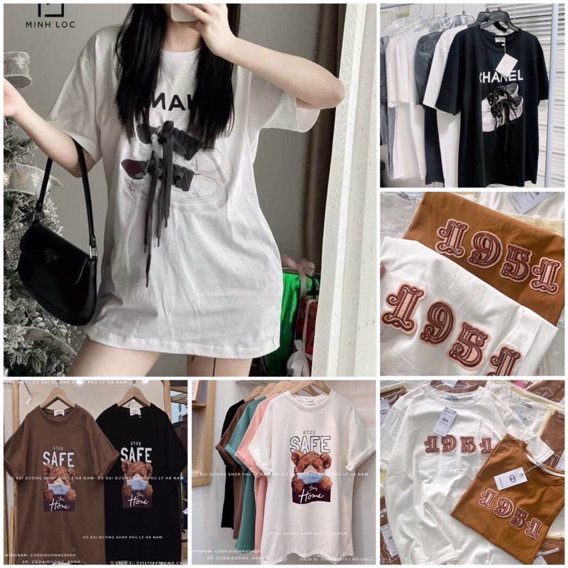 Áo thun unisex nam nữ form rộng, áo phông tay lỡ nhiều màu hot trends form rộng