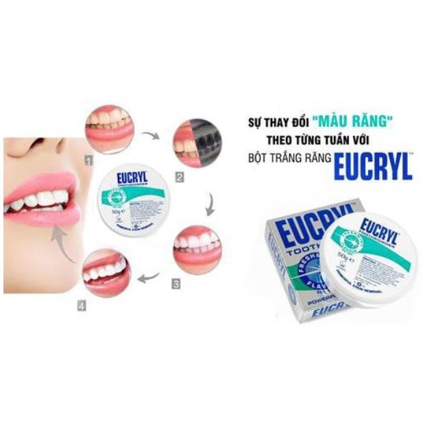 Bột Đánh Răng Tẩy Trắng Eucryl Toothpowder 50g