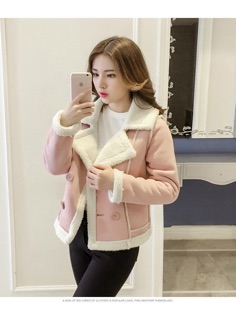 Áo da lộn lót lông