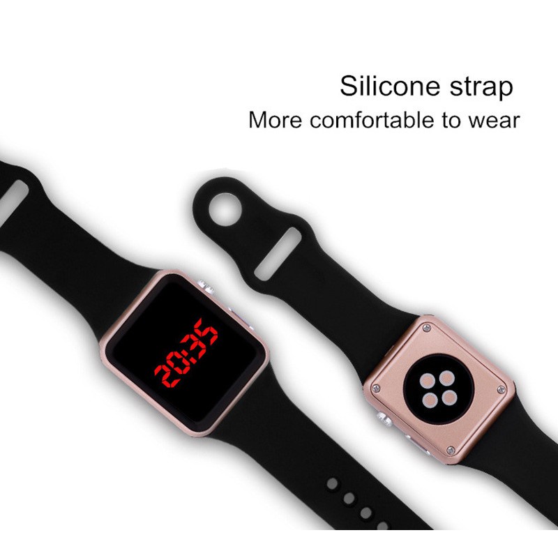 Đồng hồ kỹ thuật số có đèn led với dây đeo silicon phong cách thể thao | BigBuy360 - bigbuy360.vn