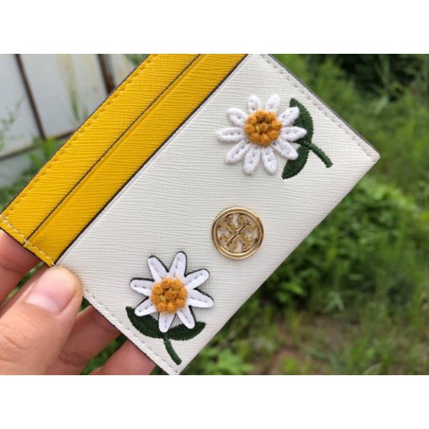 🆘RẺ NHẤT SHOPEE🆘 VÍ ĐỰNG THẺ TORY BURCH HOA CÚC