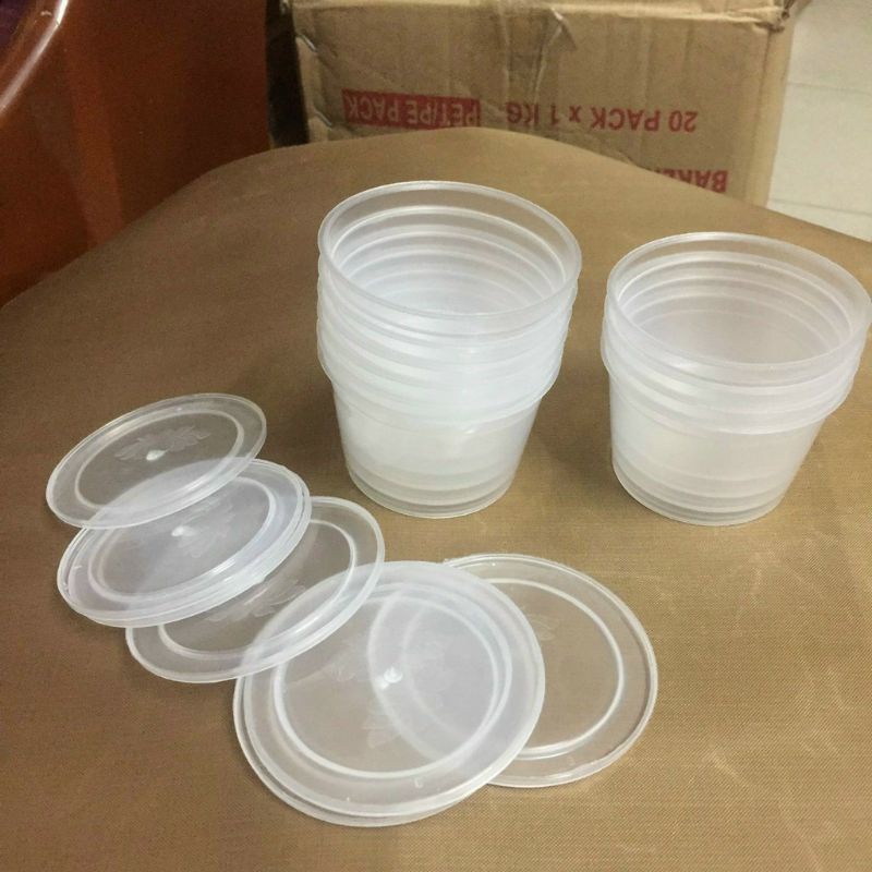 #giá hủy diệt# Hộp làm caramen, flan, sữa chua loại to, nhỏ bằng nhựa trong pp nguyên chất - an toàn cho sức khỏe