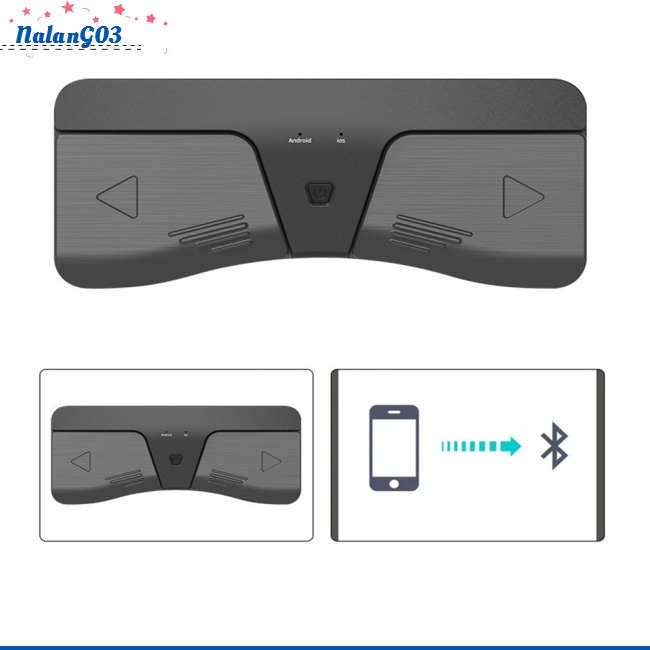 NA Smart Wireless Bluetooth-compatible Foot Pedal Guitar  Sheet  Flipping Portable Guitar Page  Turner Musical