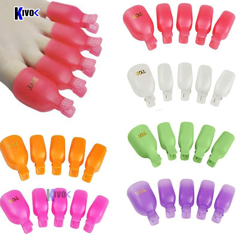 [5CÁI] Bộ Kẹp Ủ Móng Chân - Tẩy Sơn / Phá Móng Gel - Kẹp Ủ Tháo Móng Chân Gel - Phụ Kiện Làm Nail - Kivo