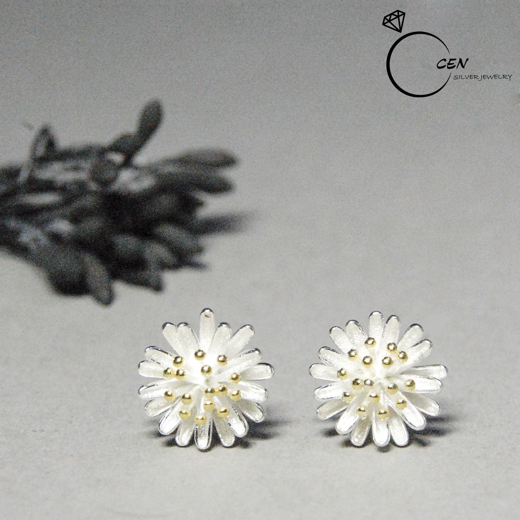 Bông Tai Hoa Cúc Silver Jewelry BT05