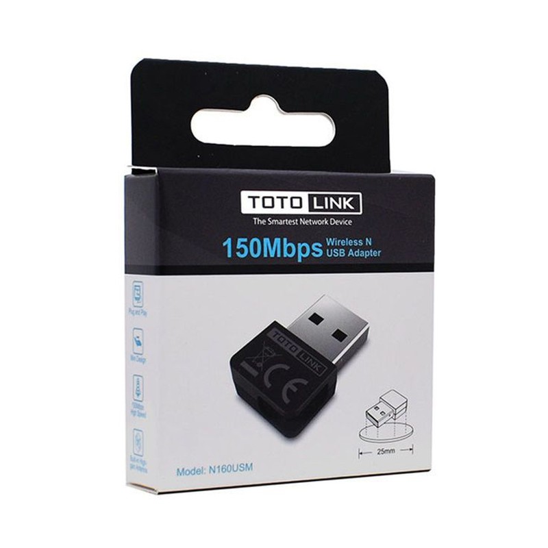 USB wifi, bộ thu wifi cho máy tính bàn PC, laptop TOTOLINK, MERCUSYS 2.4G Tốc độ 150MB, 5G 650MB 433MB - Chính hãng