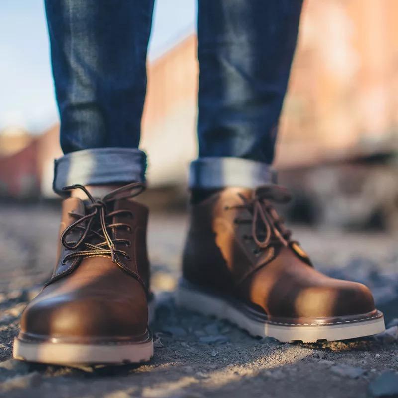 Giày bốt da MADEN phong cách Âu Mỹ thời trang cho nam