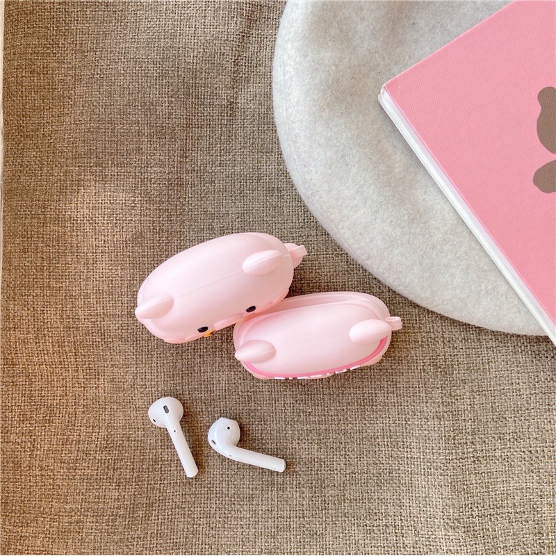 Vỏ bảo vệ heo hồng bao đựng tai nghe airpods 1 2 chống va đập, chống bẩn