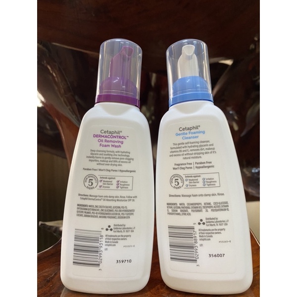 [Mẫu mới] Sữa rửa mặt tạo bọt Cetaphil Gentle Foaming Cleanser 236ml và Derma Control 237ml