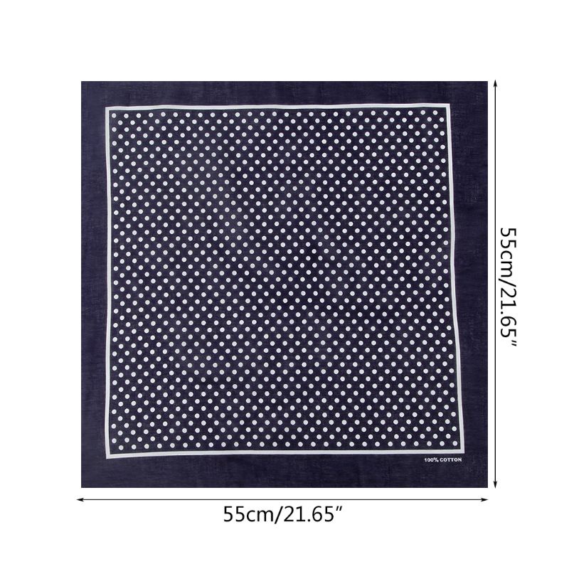 Khăn Choàng Cổ Vuông Họa Tiết Chấm Bi Phong Cách Cao Bồi Cho Nam Và Nữ