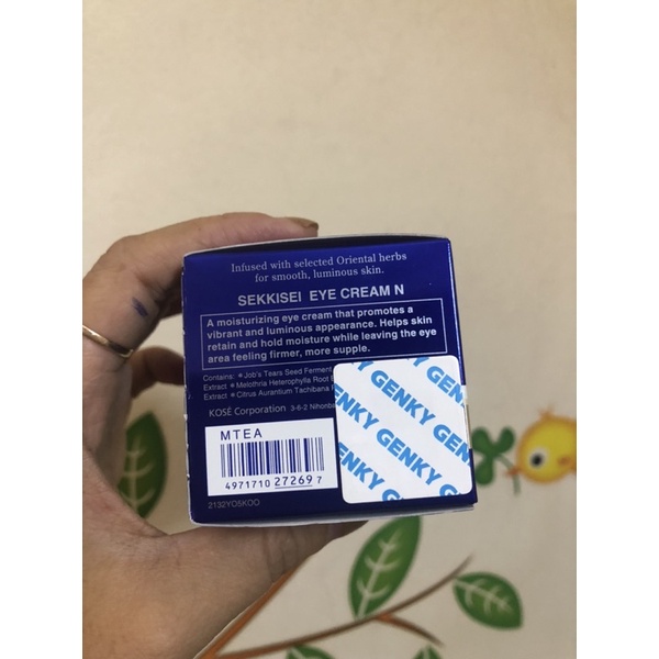 Kem dưỡng chống nhăn, thâm mắt Kose Sekkisei Eye 20g