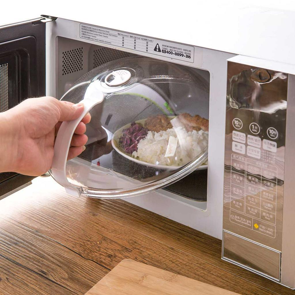 Nắp đậy JUJIAJIA bảo quản thực phẩm chống bụi trong suốt sử dụng được cho lò vi sóng