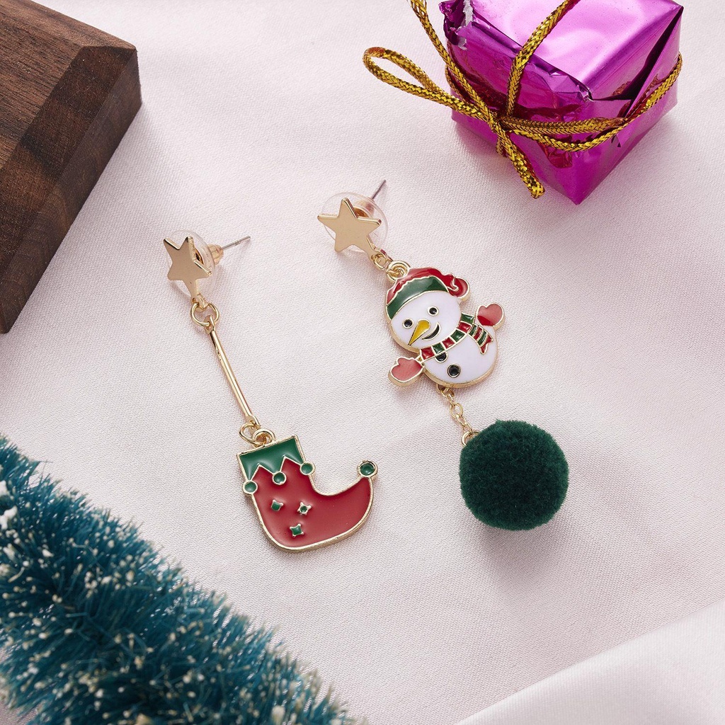 PATH Khuyên Tai Lủng Lẳng Hình Ông Già Noel Tuần Lộc Cho Nữ