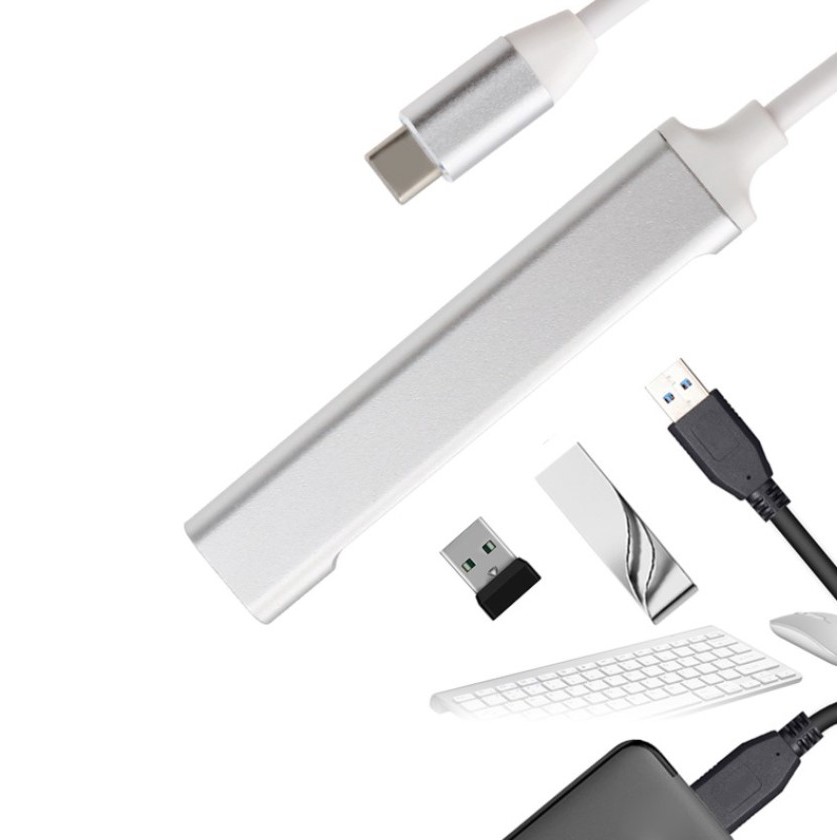 Bộ Hub chuyển USB Type C Sang 3 Cổng Usb 2.0 + Usb 3.0