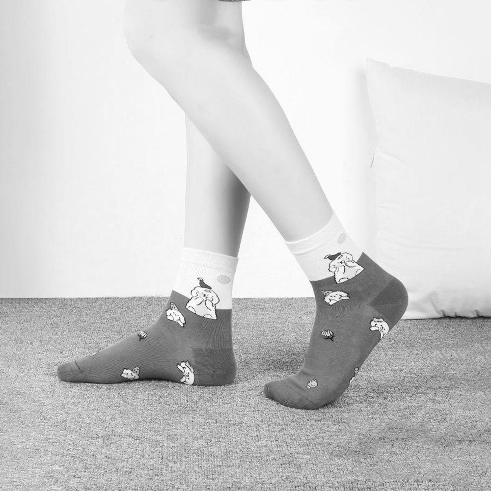 Vớ Cotton Mềm Mại In Họa Tiết Thỏ Hoạt Hình Đơn Giản Thời Trang Cho Nữ