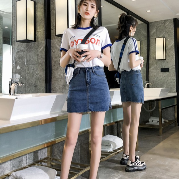 Chân Váy Jeans Cạp Cao Tua Gấu Mới Nhất Năm Nay | BigBuy360 - bigbuy360.vn