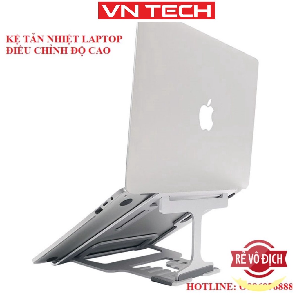 Giá đỡ kê tản nhiệt cho laptop, macbook có thể gấp gọn kích thước lớn, điều chỉnh độ cao.