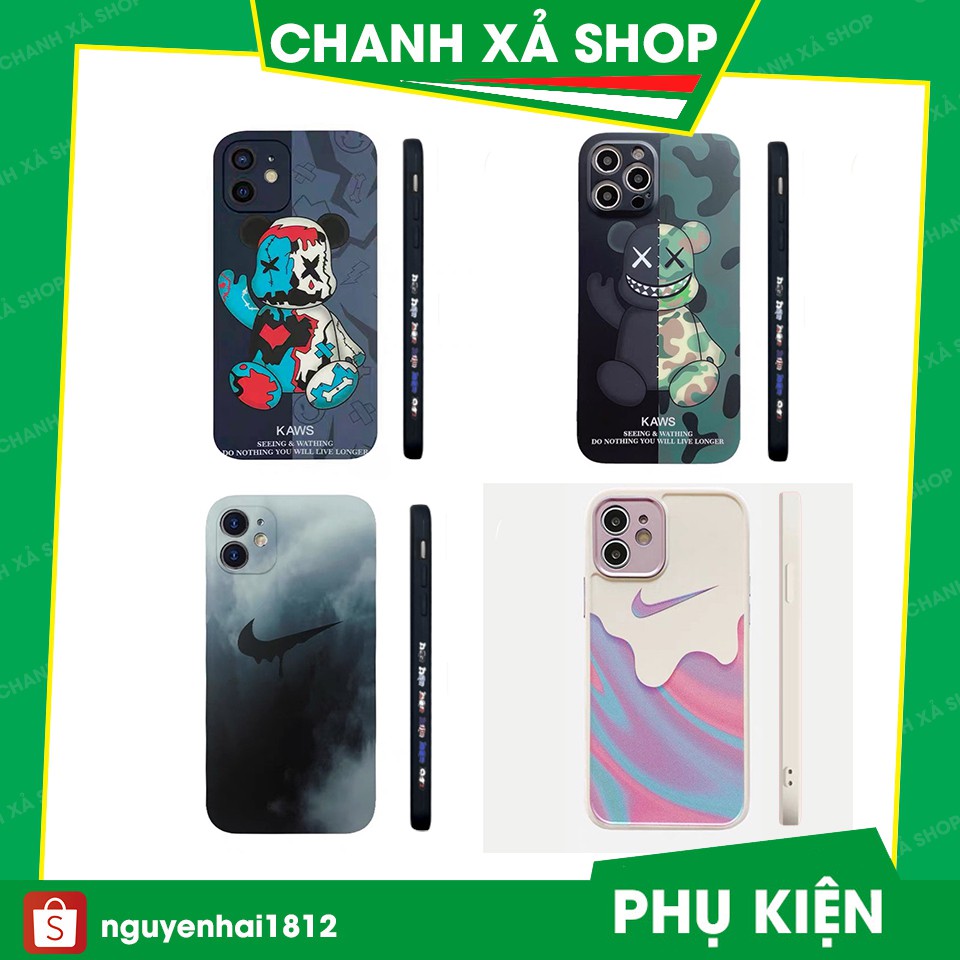 Ốp lưng iphone Kaws Seeing cạnh vuông iphone 6 6splus 7 7plus 8 8plus x xs xsmax 11promax 11 12 13 s pro max plus promax