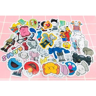 10-50 hình sticker sesame kaws decal (random hình)