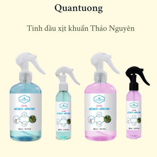 ( Hương Cam Quýt và Chanh Xả ) Tinh dầu xịt khử khuẩn nhà cửa, nước rửa tay khô (Tinh dầu Thảo Nguyên)