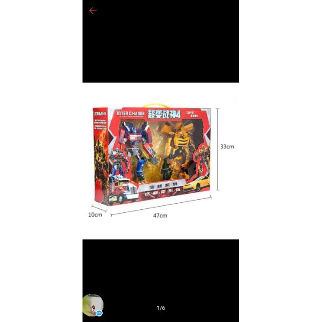 Set 2 Robot cỡ lớn biến hình tranfomer
